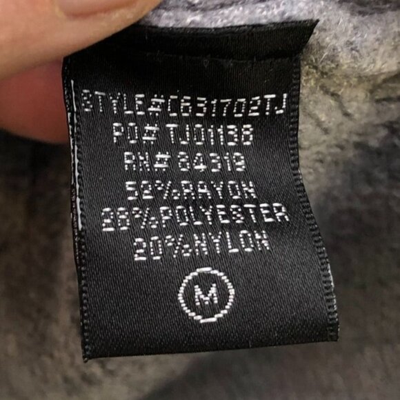 Cyrus Womens Sweater Medium Textured Long Sleeve Gray Chevron Knit Cozy Casual - Picture 3 of 10